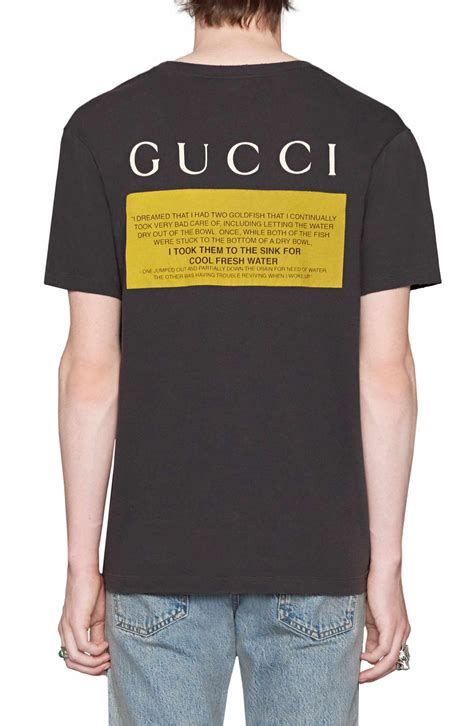 gucci logo t shirt distressed|Gucci graphic t shirt.